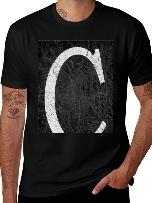 Letter C Graphic Tee - Distressed Print