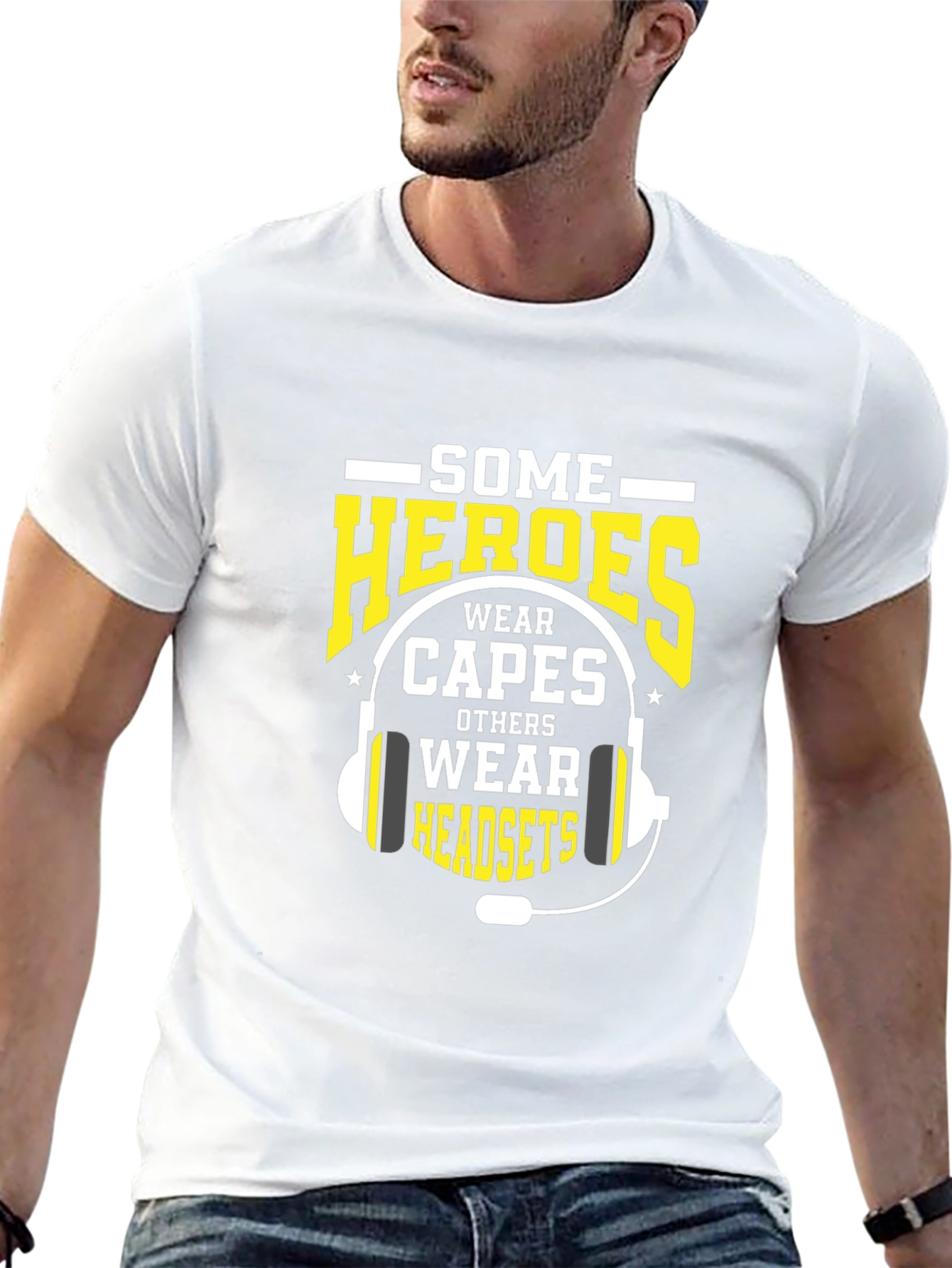 Heroes Wear Headsets T-Shirt - Call Center Apparel