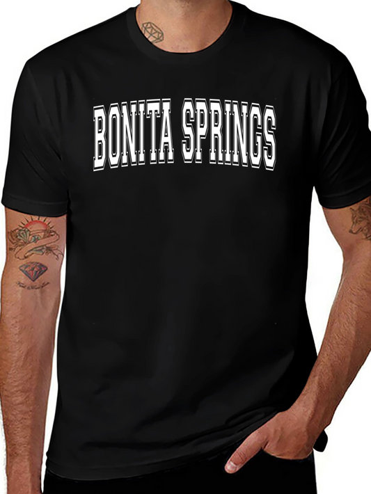 Bonita Springs T-Shirt - Black Crew Neck Tee