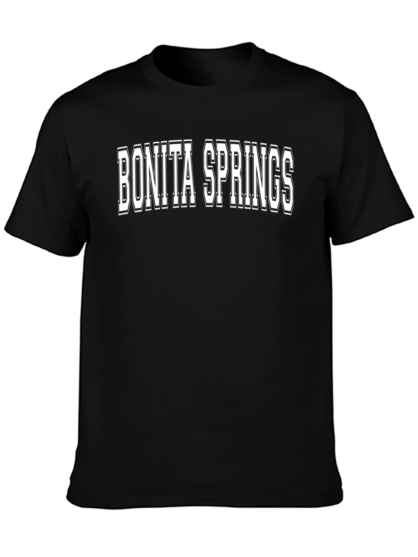 Bonita Springs T-Shirt - Black Crew Neck Tee