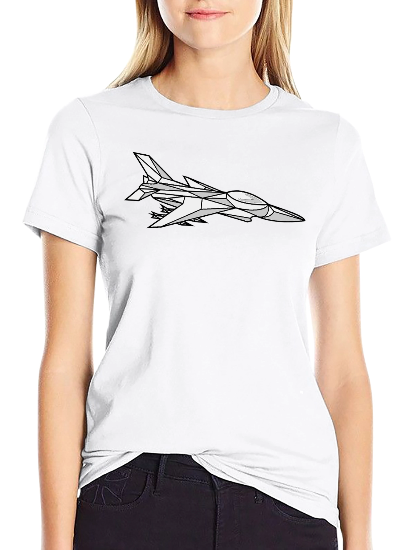 Cool Jet Graphic Black T-Shirt