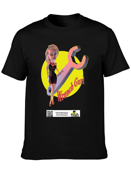Wrench Gurl T-Shirt - Pinup Mechanic Style