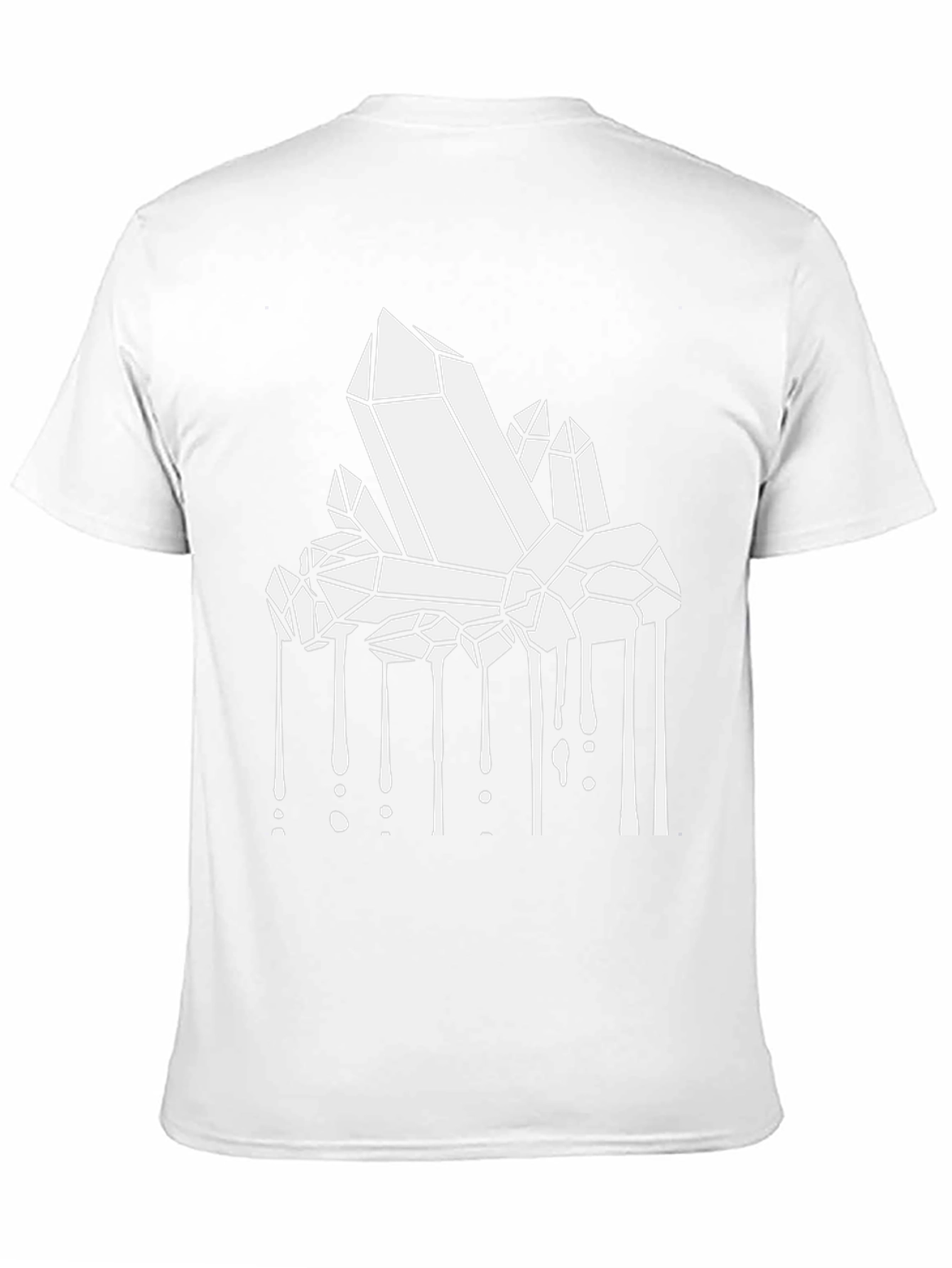 Crystals Dripping Graphic Tee - Black Cotton Blend