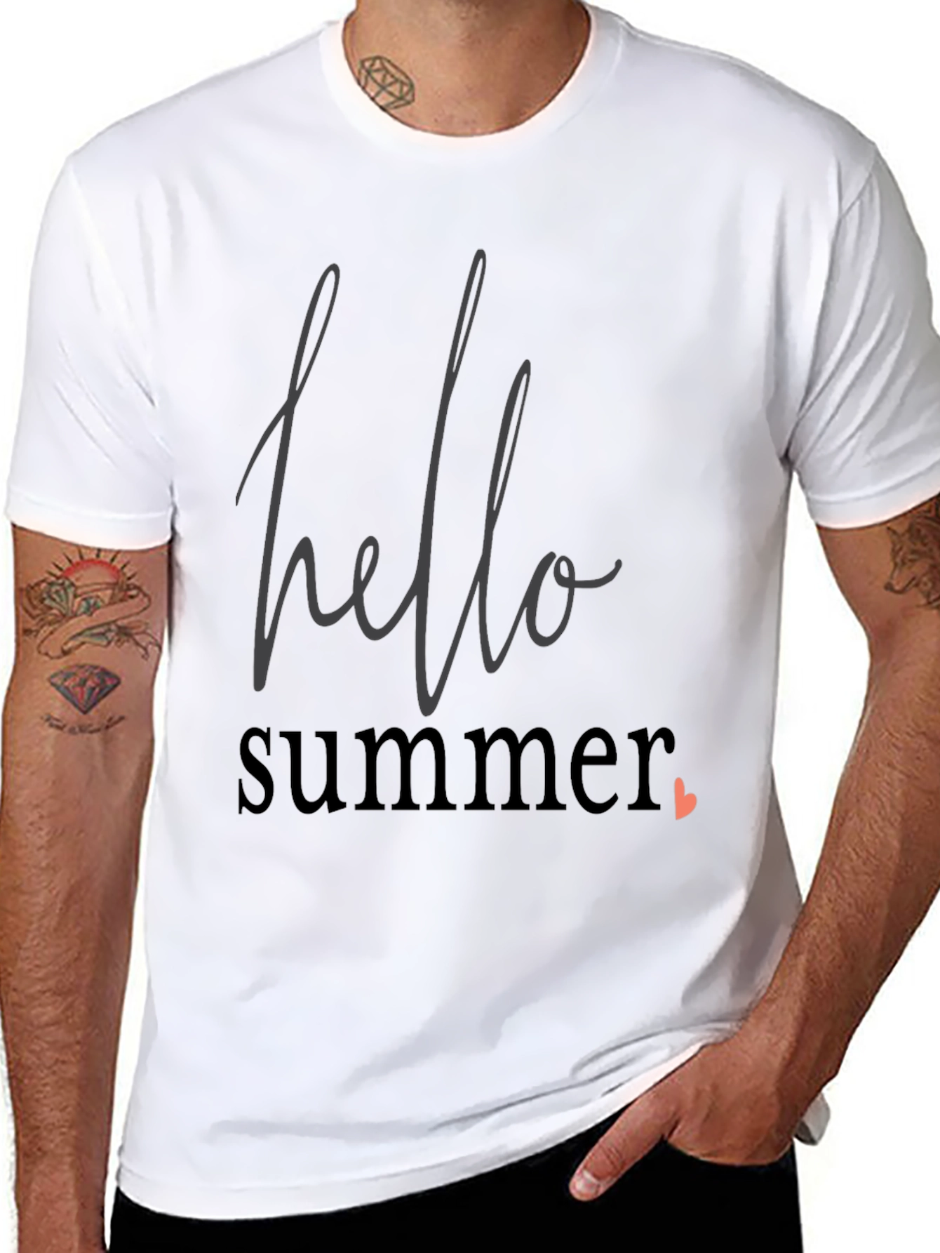 Hello Summer Graphic Tee - Black