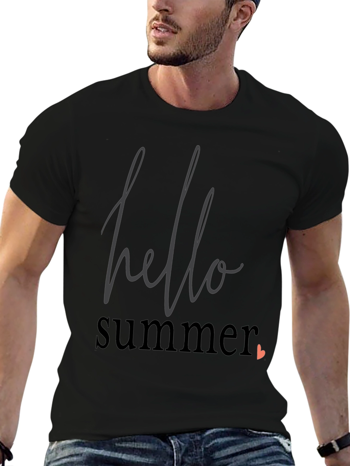 Hello Summer Graphic Tee - Black