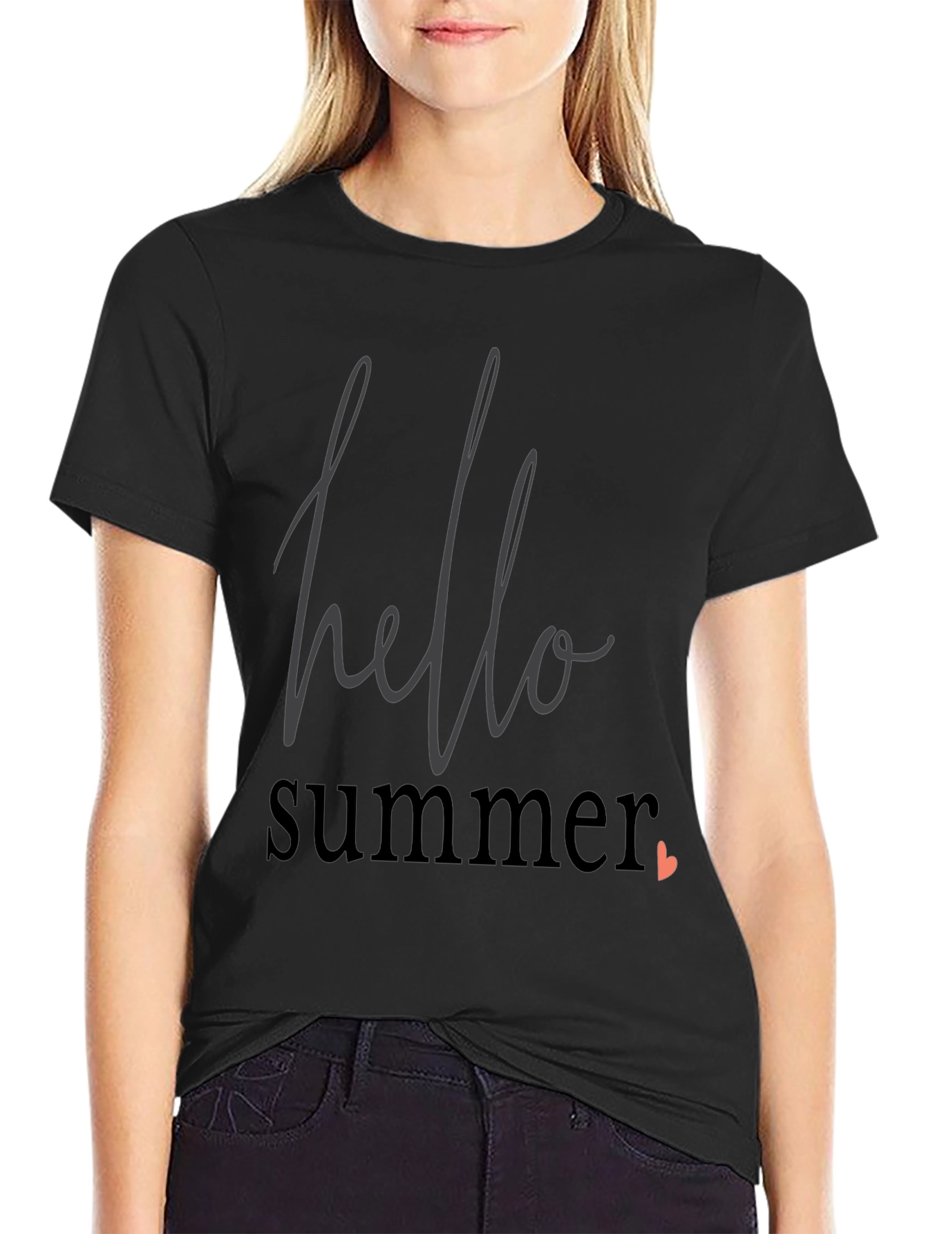 Hello Summer Graphic Tee - Black