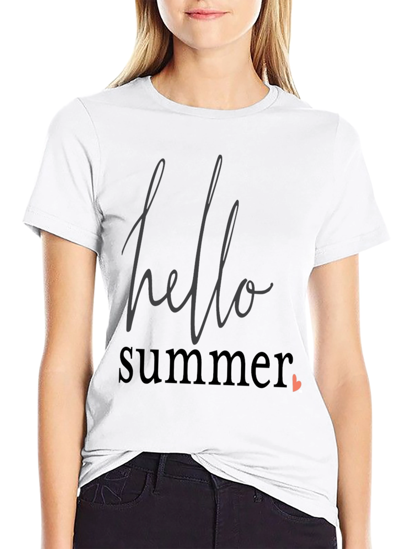 Hello Summer Graphic Tee - Black