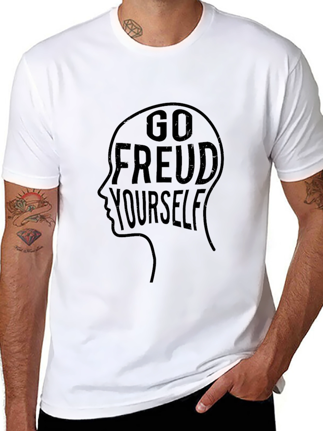 Go Freud Yourself Black Graphic Tee