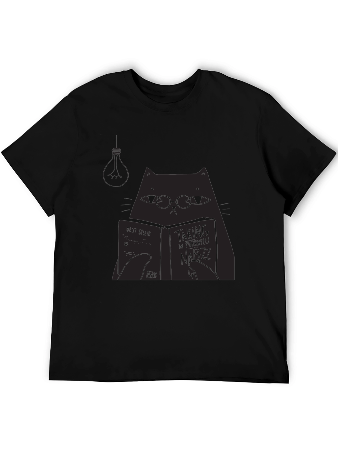 Cat Reading Book T-Shirt