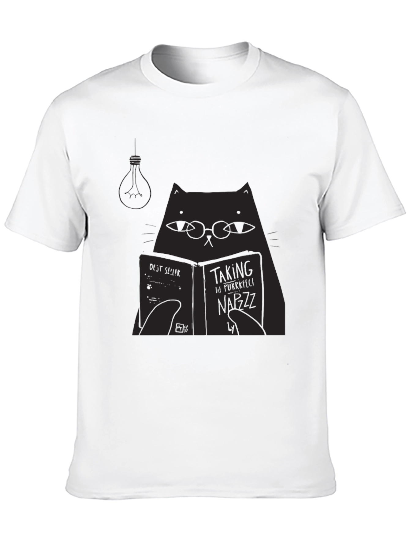 Cat Reading Book T-Shirt