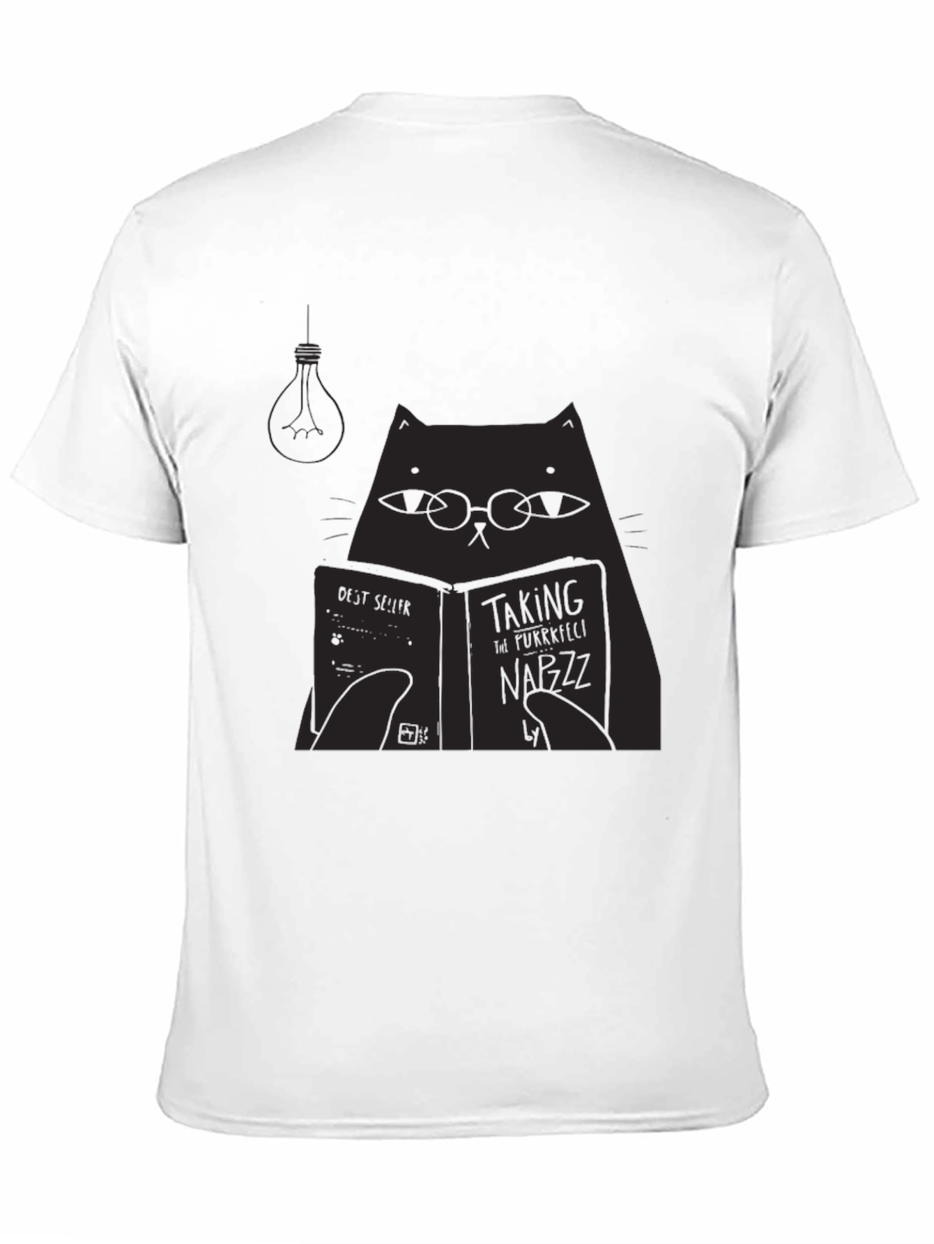 Cat Reading Book T-Shirt