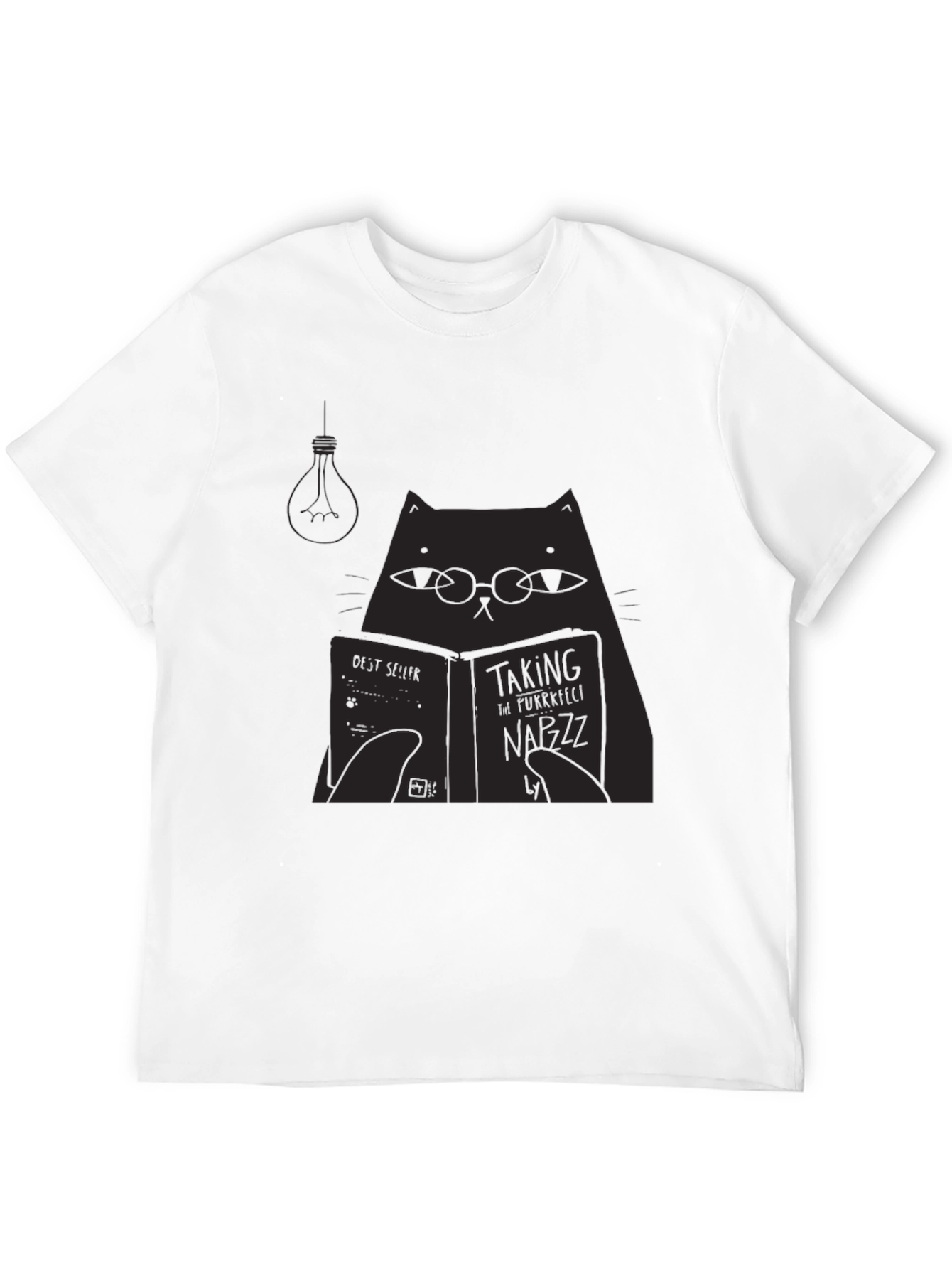 Cat Reading Book T-Shirt
