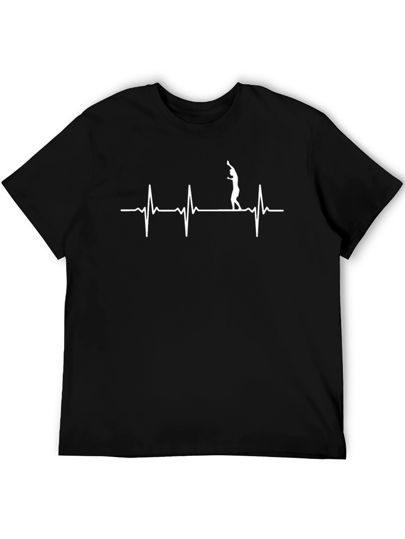 Heartbeat Gymnastics Graphic Tee - Black Cotton
