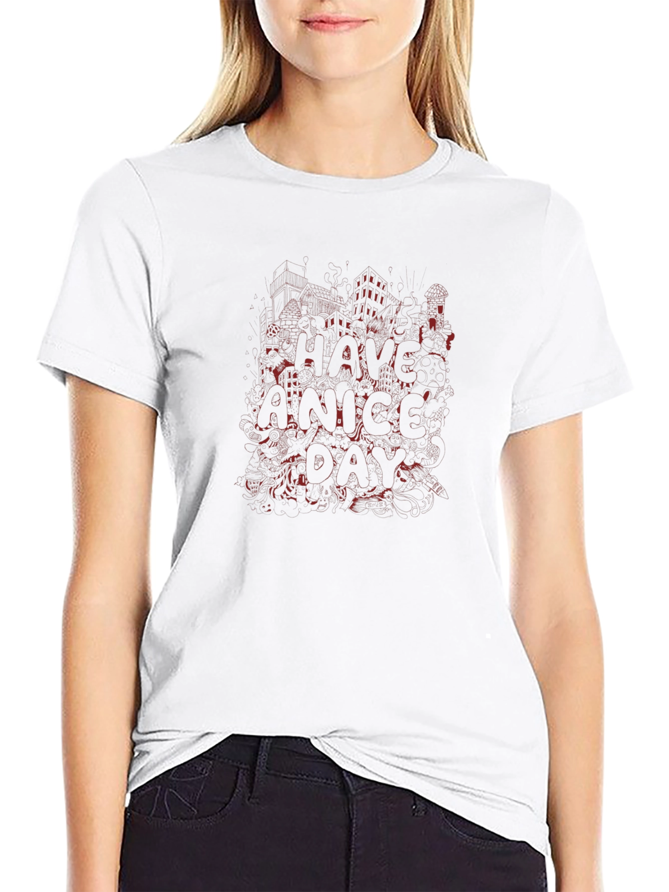 Graphic Print Crew Neck T-Shirt