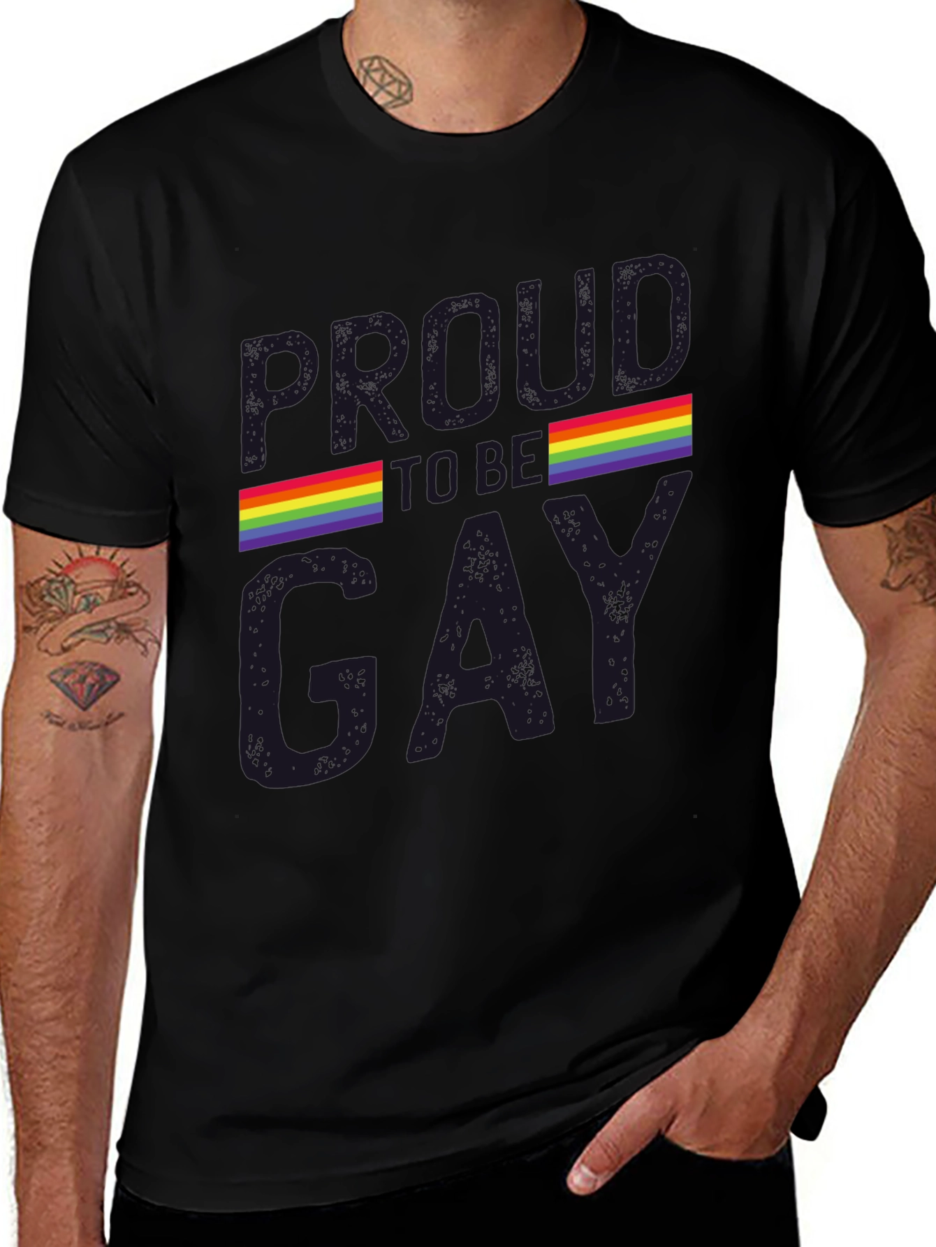 Proud to be Gay Rainbow Pride Graphic Tee