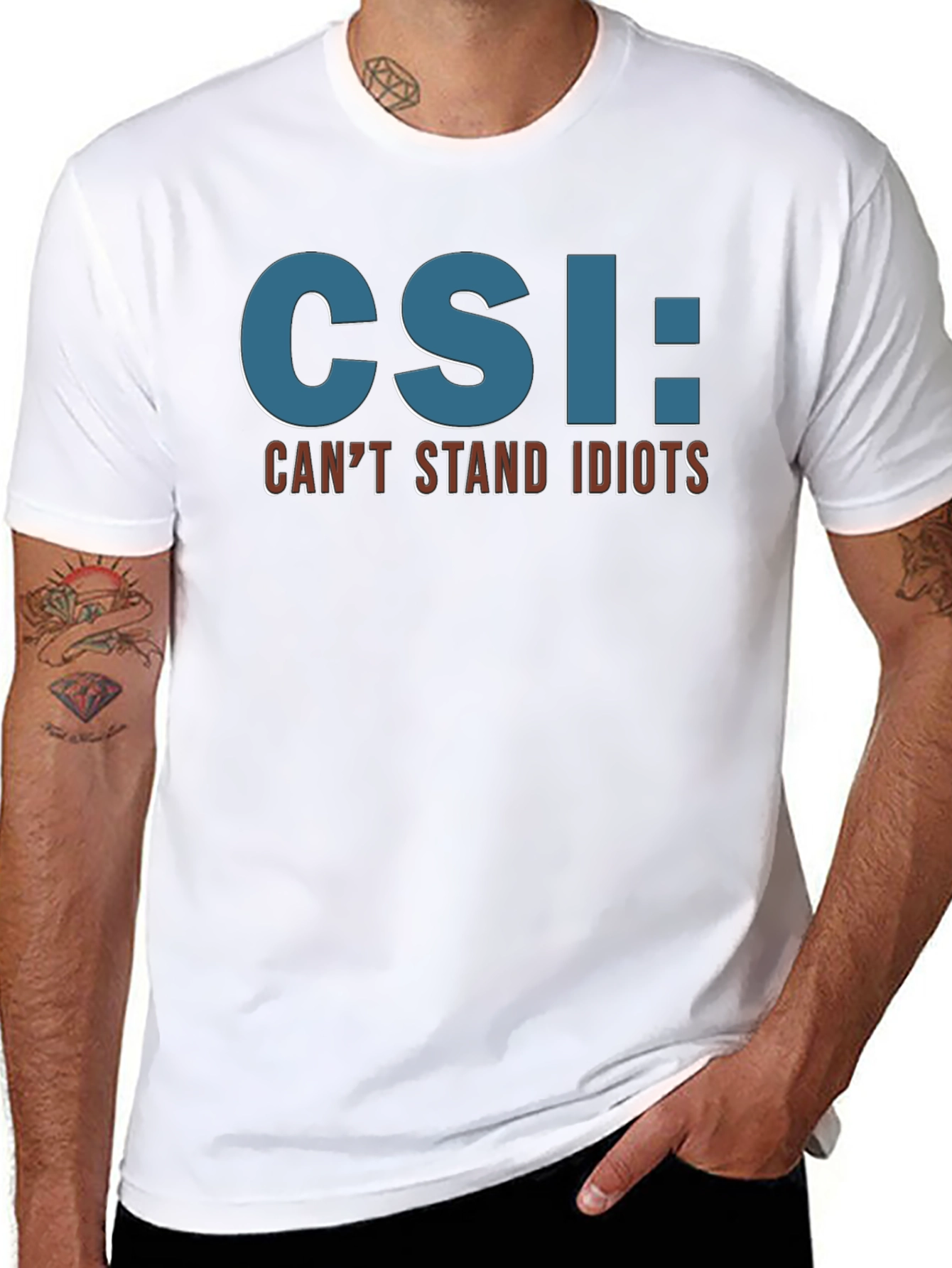 CSI: Cant Stand Idiots Graphic Tee - Black