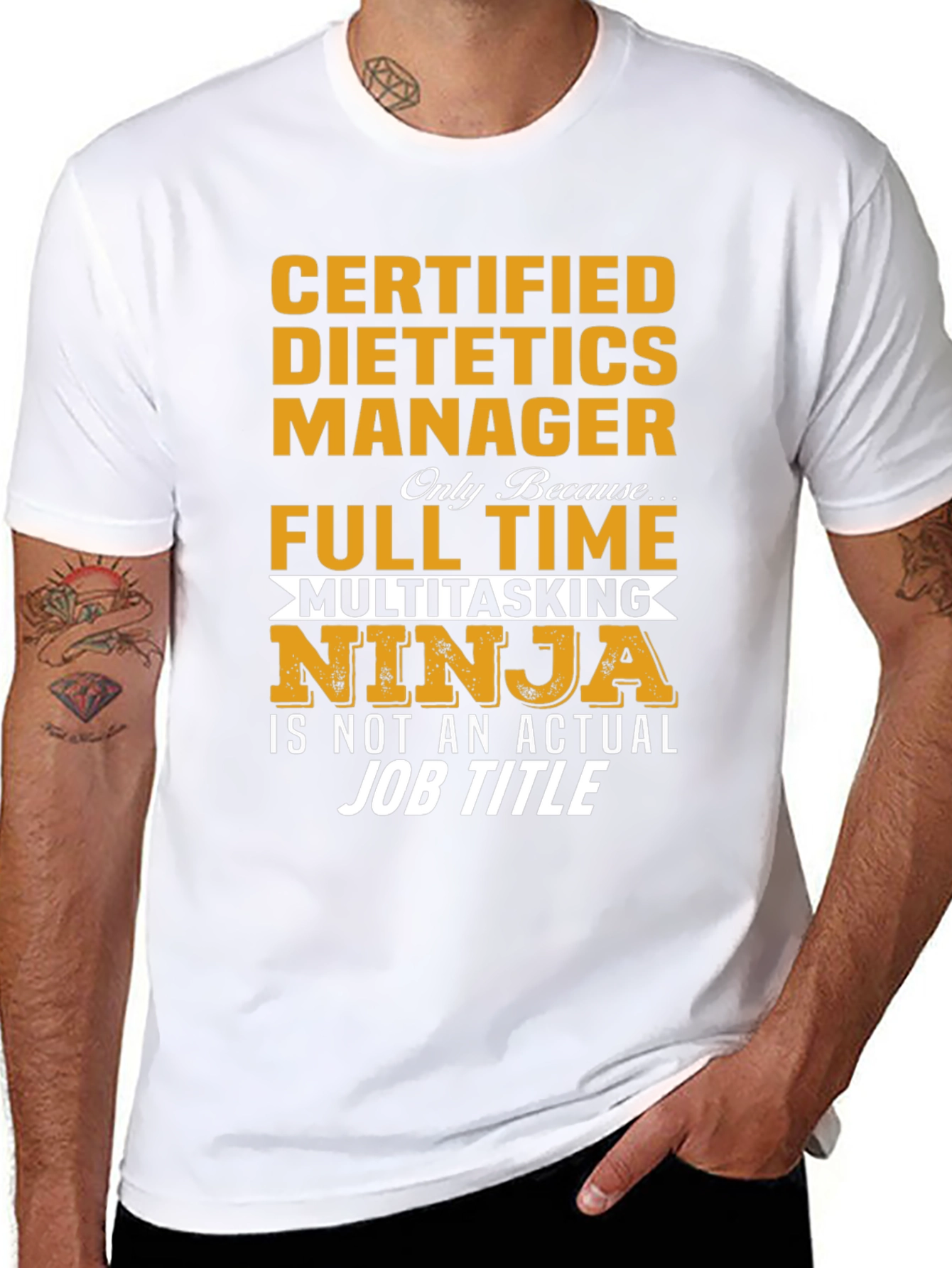 Certified Dietetics Manager Full Time Multitasking Ninja T-Shirt