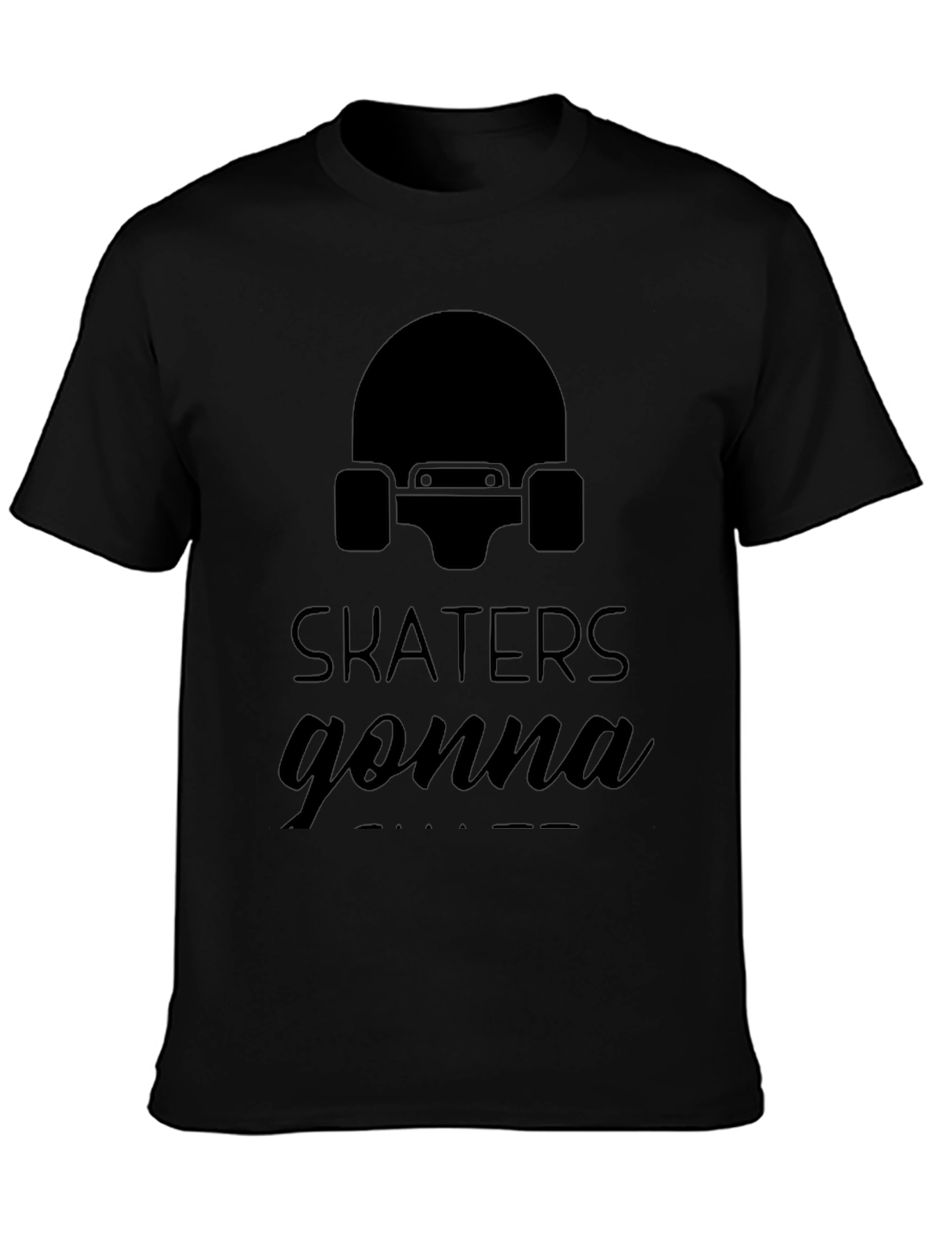 Skater Graphic Tee - Skaters Gonna Skate Black T-Shirt