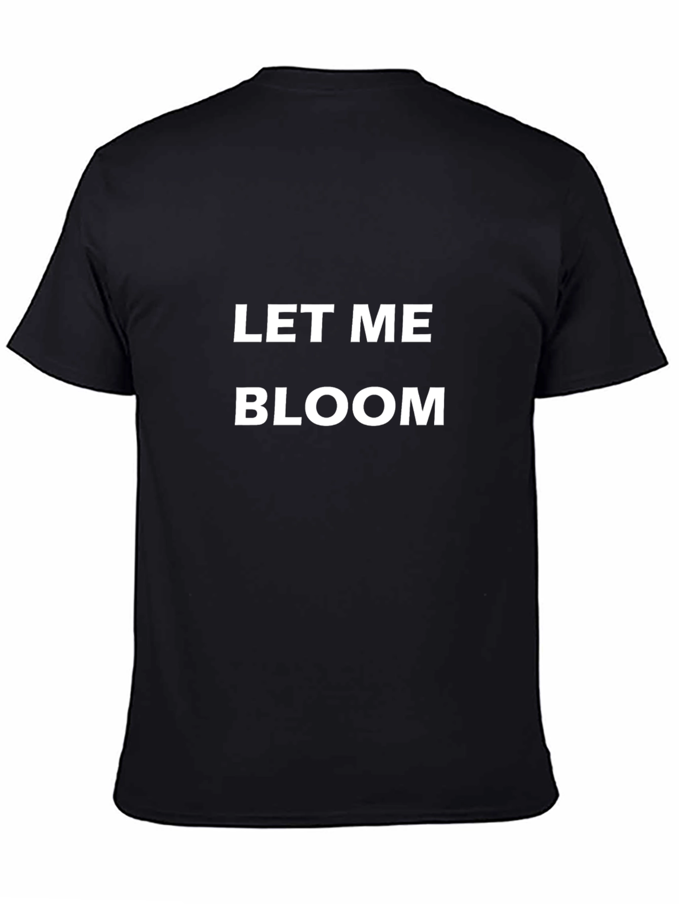 Let Me Bloom Black Tee