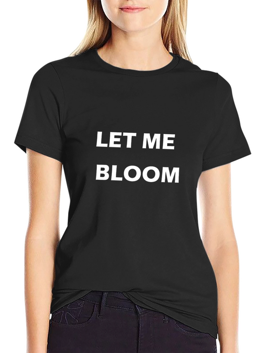 Let Me Bloom Black Tee
