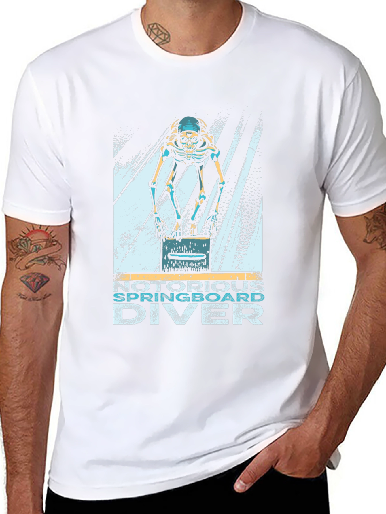 Notorious Springboard Diver Skeleton T-Shirt