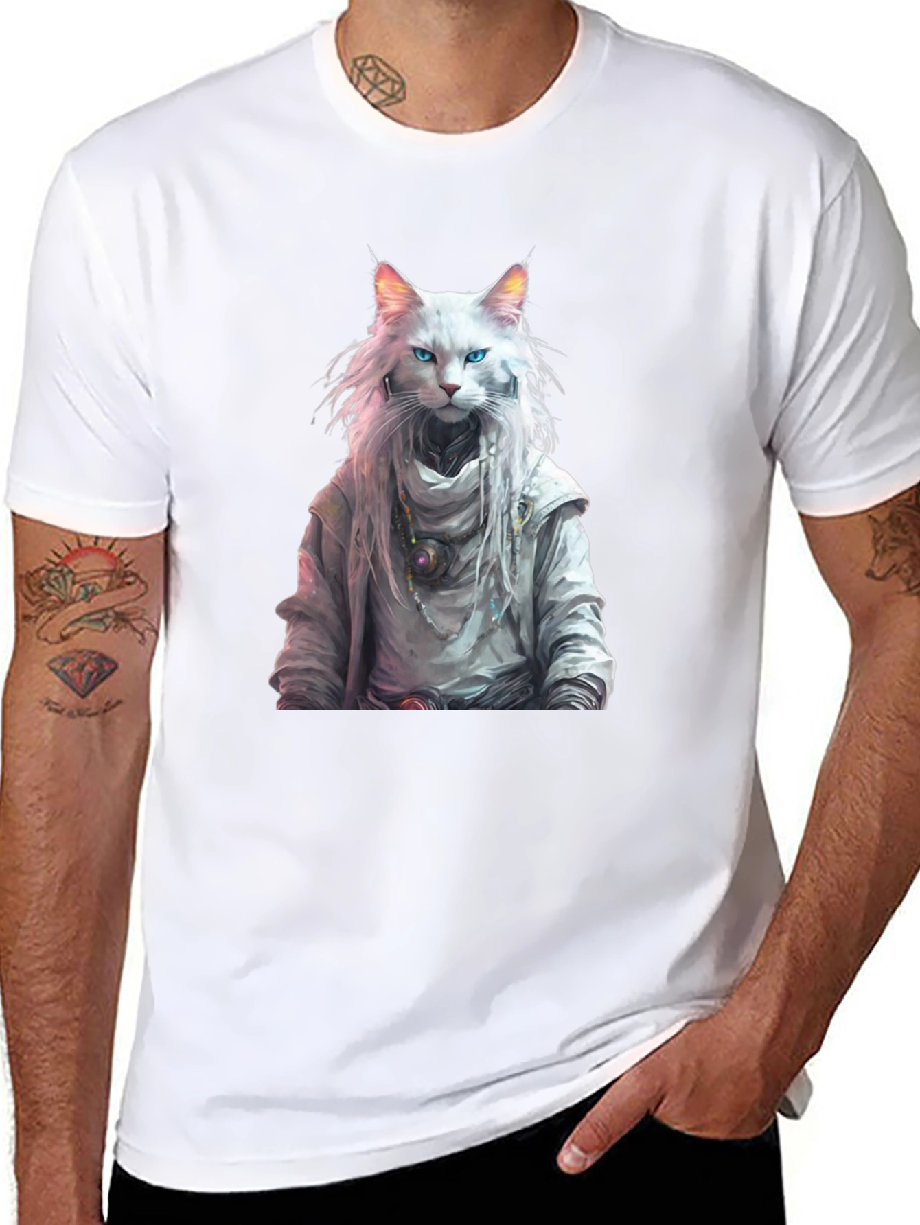 Wizard Cat Graphic Tee