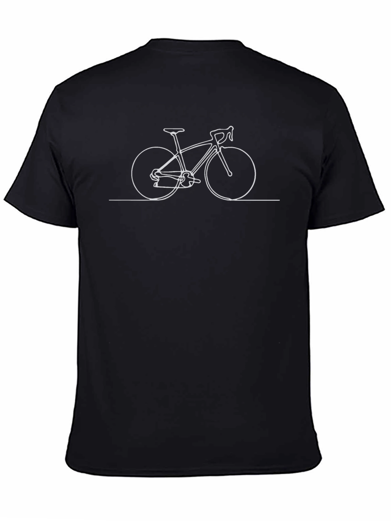 Minimalist Bicycle Line Art T-Shirt