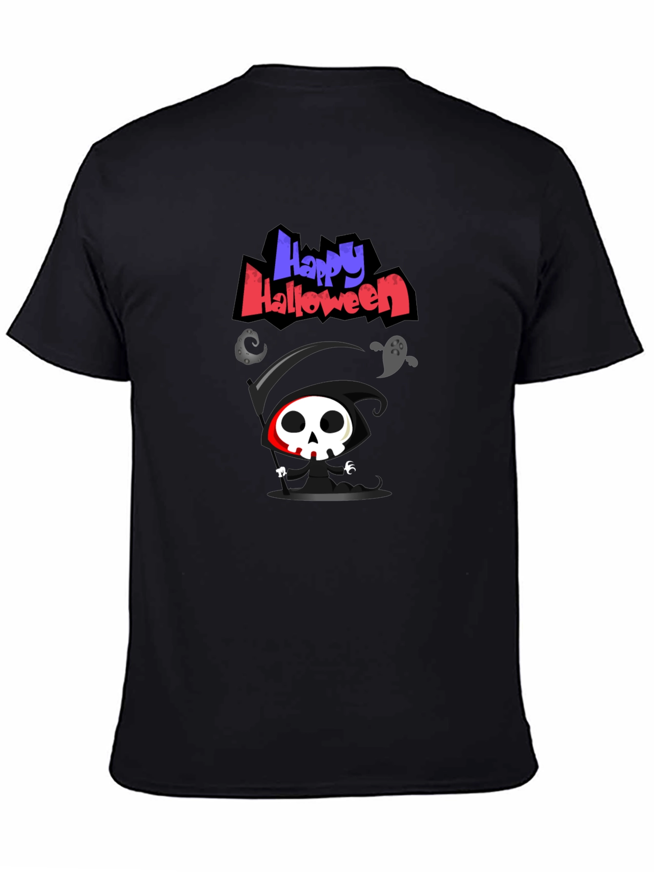 Happy Halloween Grim Reaper Graphic Tee