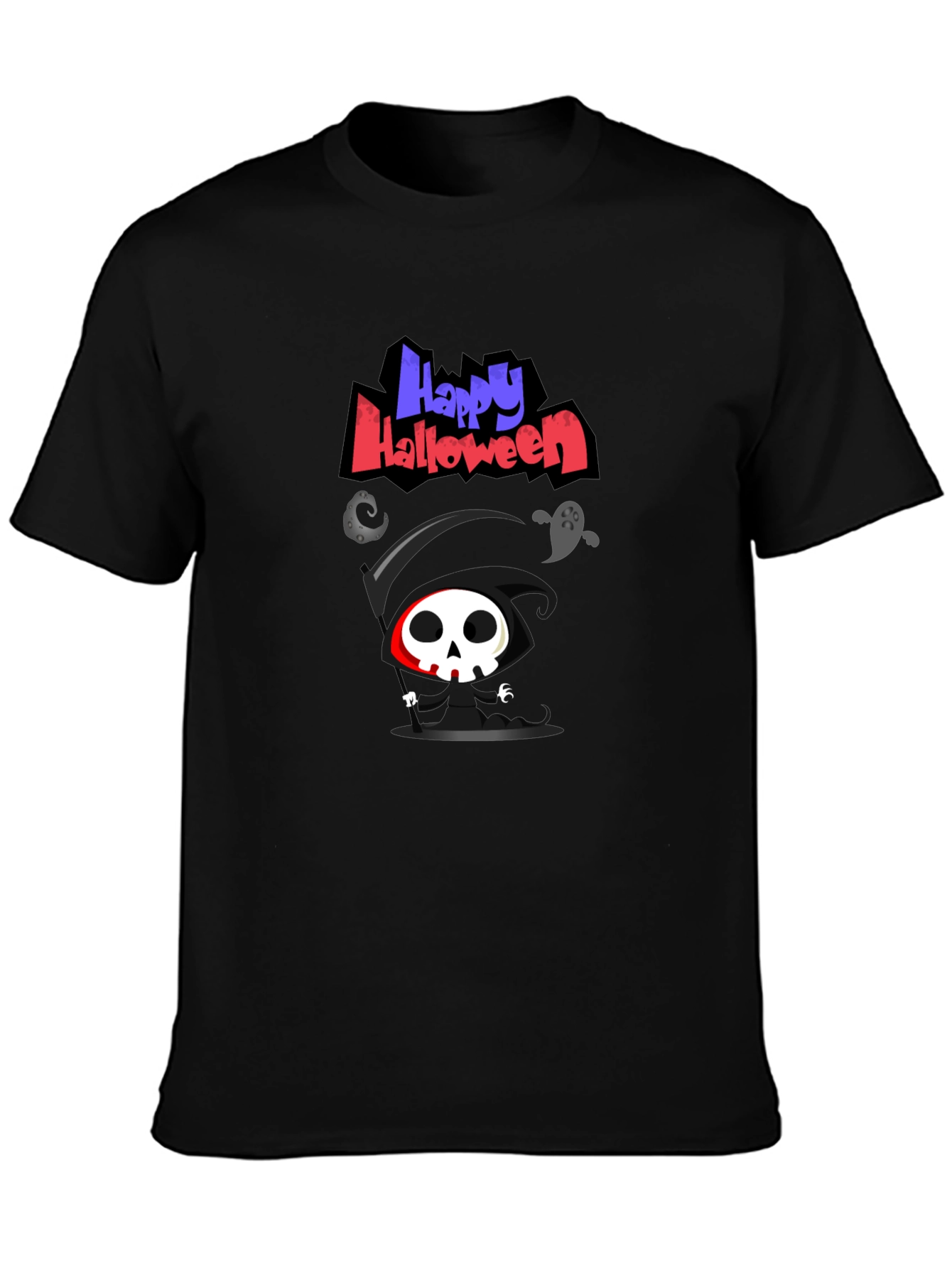 Happy Halloween Grim Reaper Graphic Tee