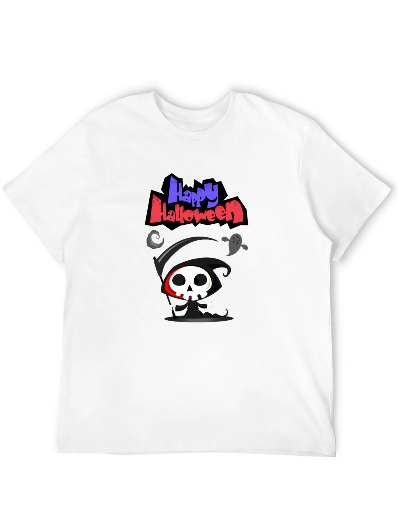 Happy Halloween Grim Reaper Graphic Tee
