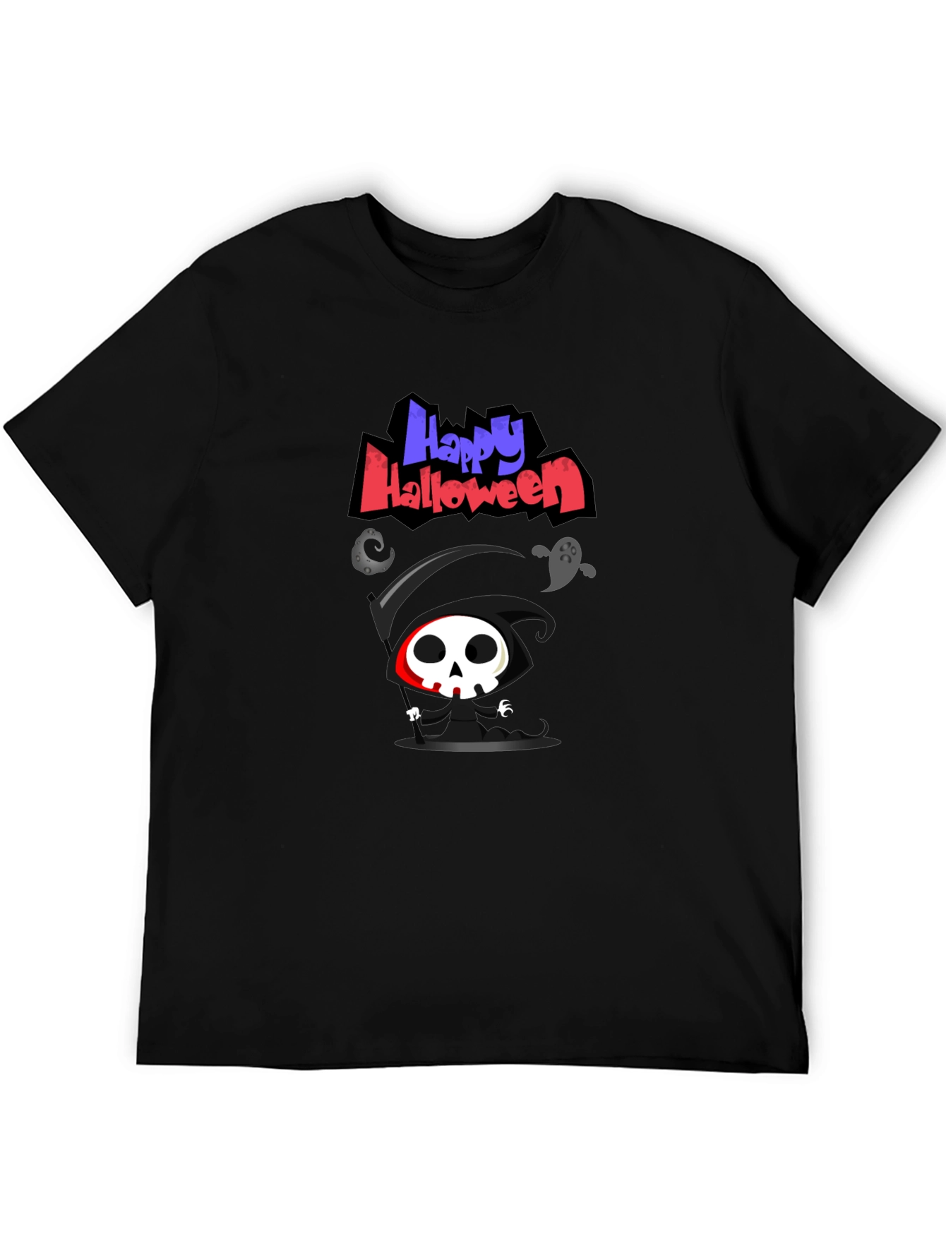 Happy Halloween Grim Reaper Graphic Tee