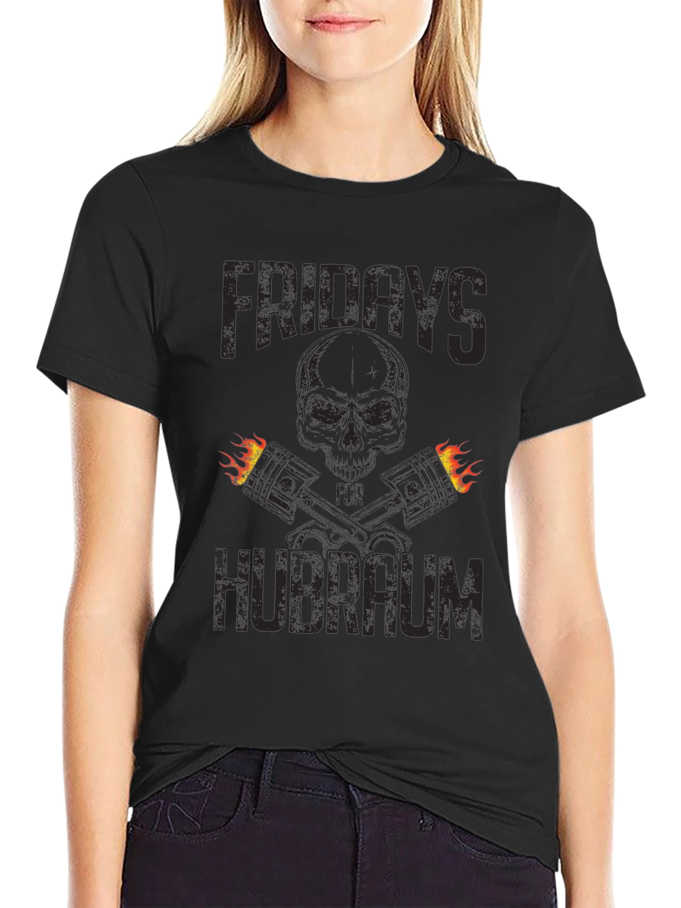 Fridays Hubraum Skull & Pistons Graphic T-Shirt