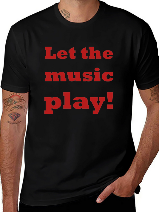 Let the Music Play! Black Graphic Tee