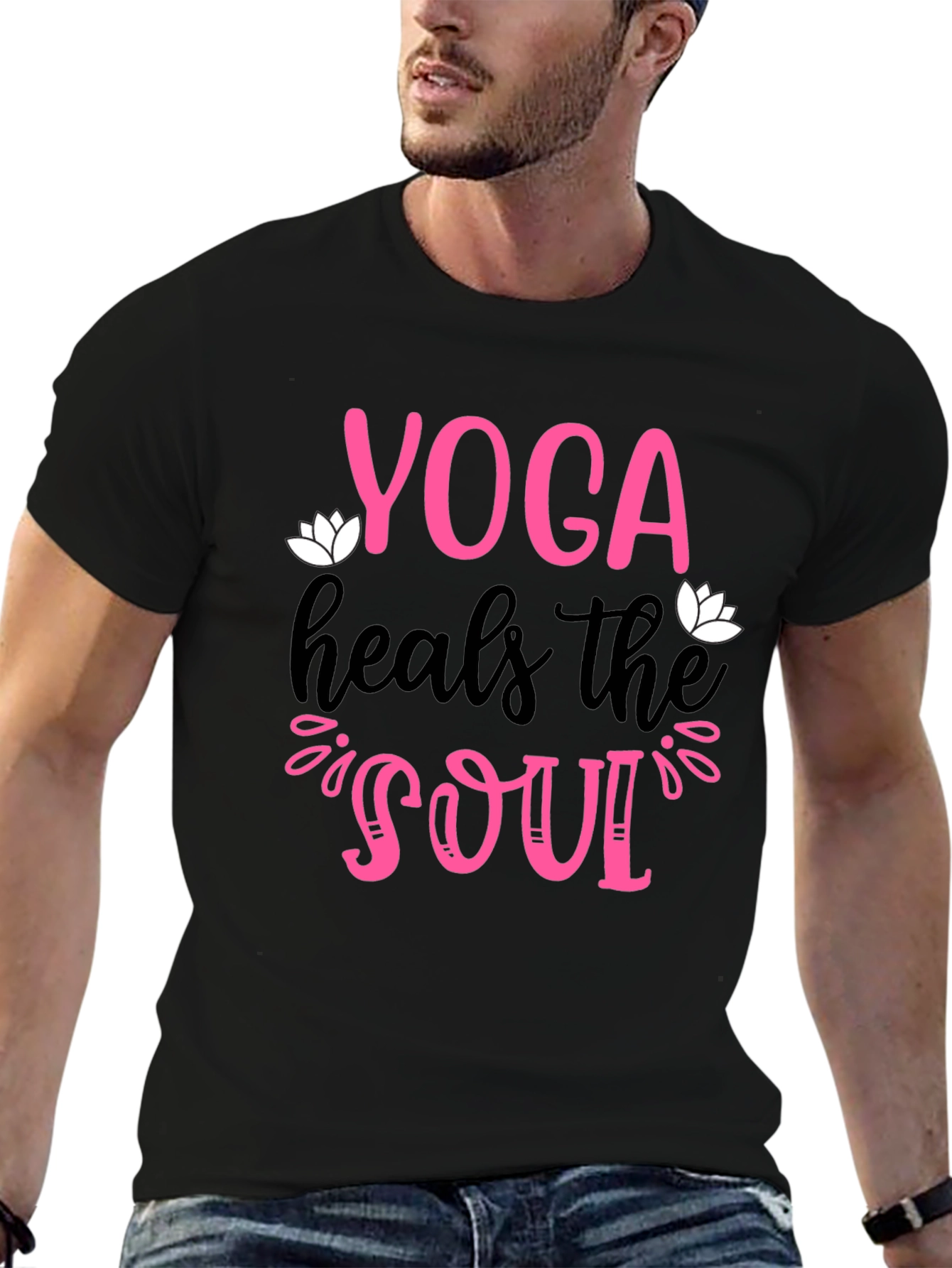 Yoga Heals the Soul Graphic T-Shirt