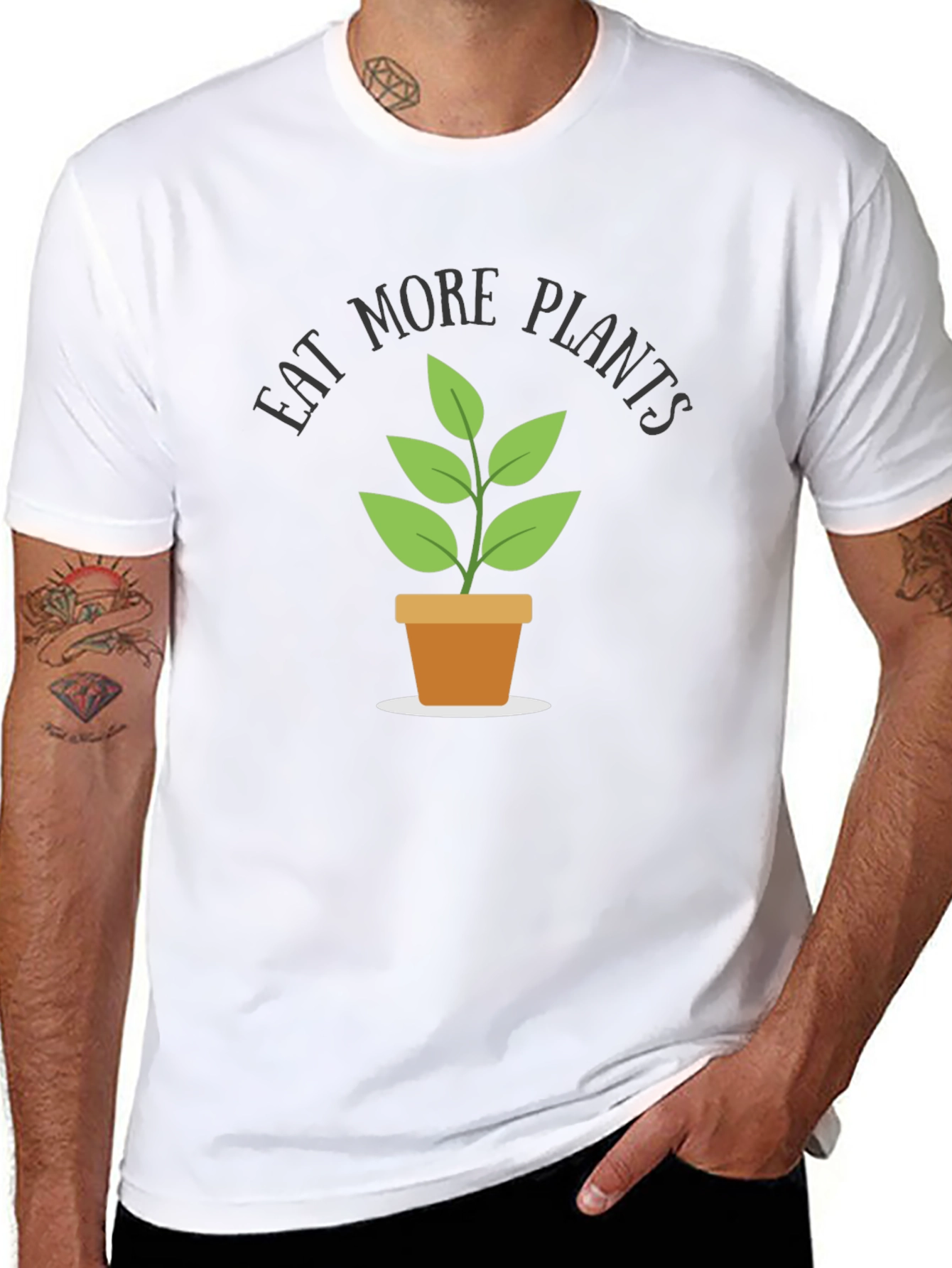 Eat More Plants T-Shirt - Vegan Lifestyle Tee