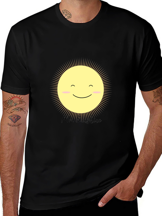 Mr. Sunshine Graphic Tee - Black Cotton T-Shirt