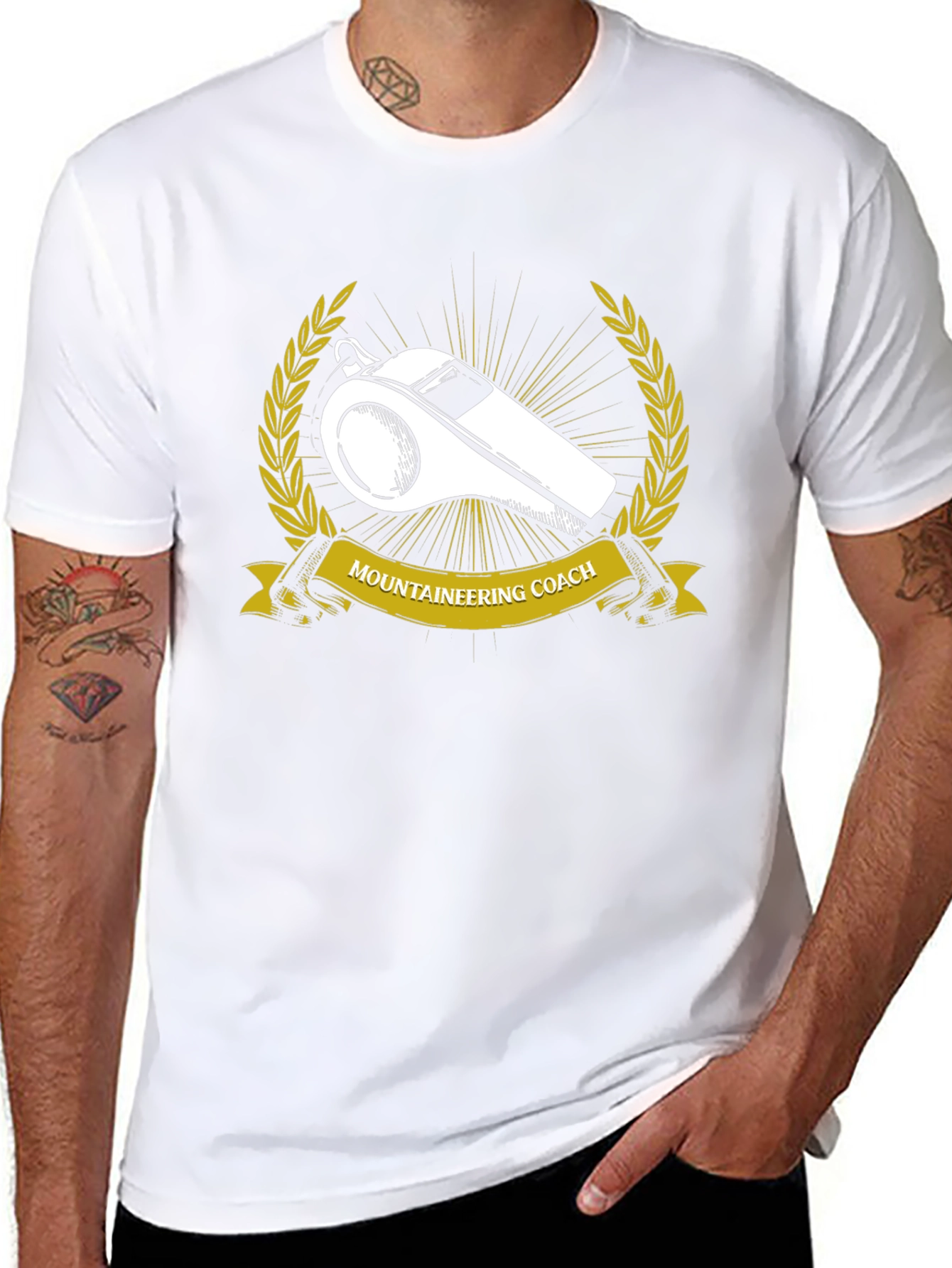 Mountaineering Coach T-Shirt - Whistle Design