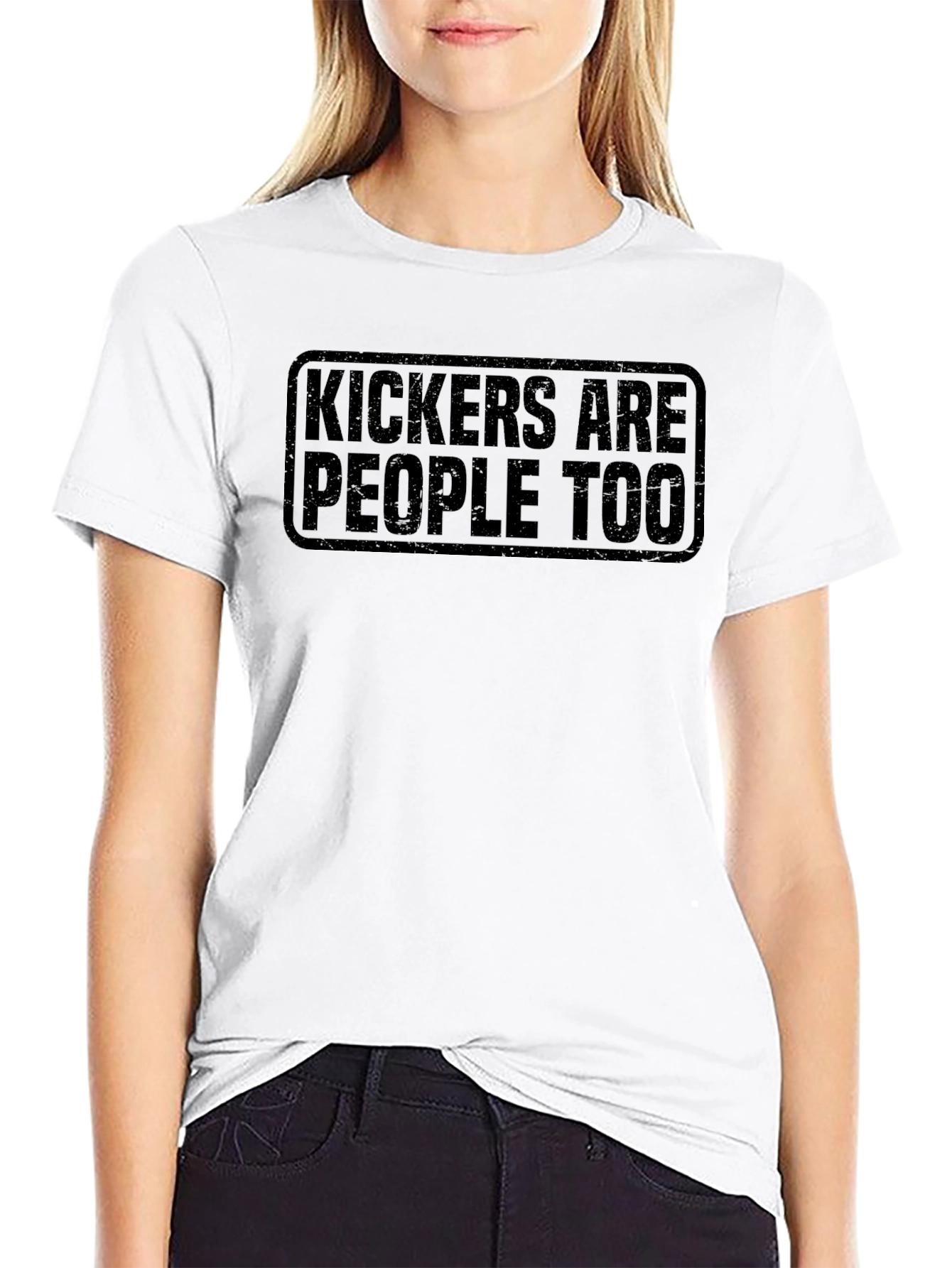 Kickers Are People Too - Novelty Graphic T-Shirt