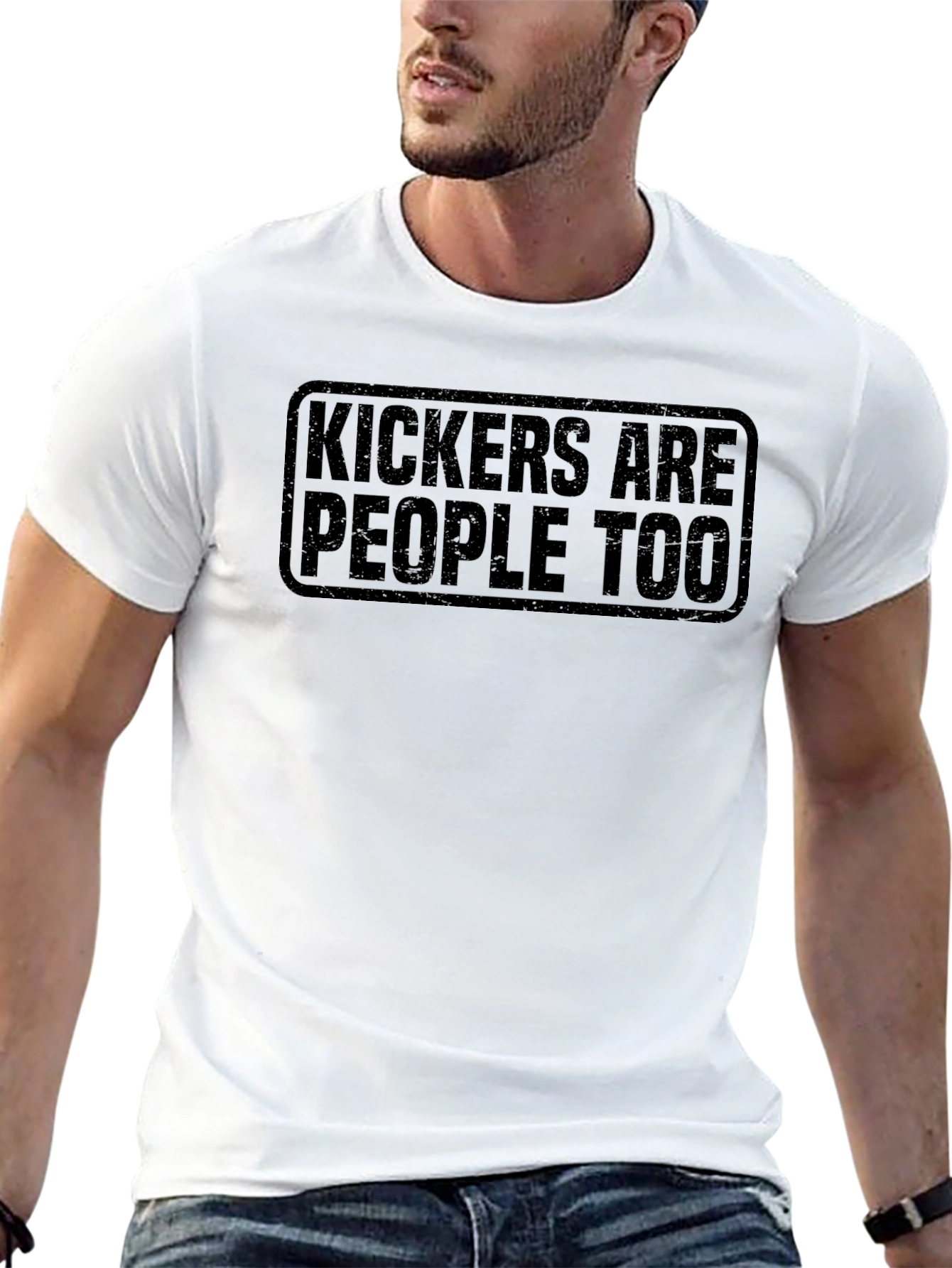 Kickers Are People Too - Novelty Graphic T-Shirt