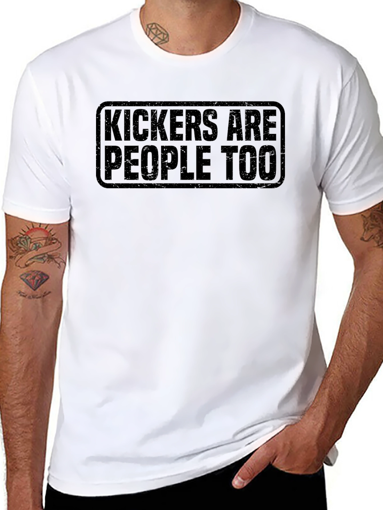 Kickers Are People Too - Novelty Graphic T-Shirt