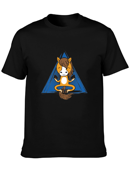 Zen Horse T-Shirt - Meditating Equine Design