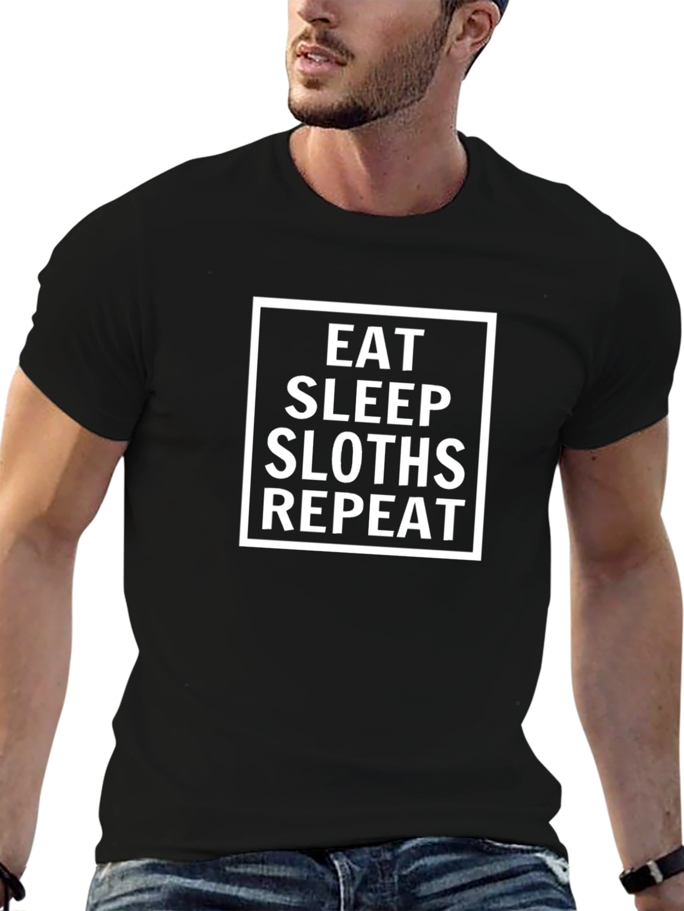 Eat Sleep Sloths Repeat Graphic Tee