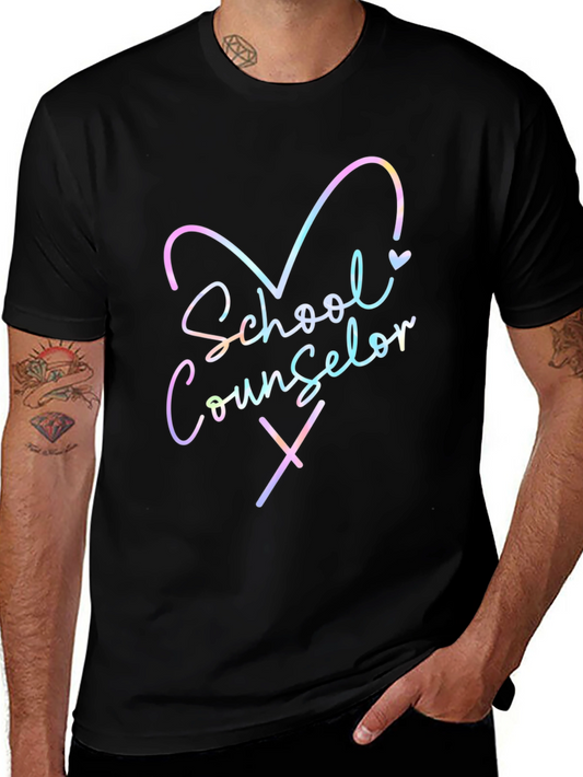 School Counselor T-Shirt - Heart Design