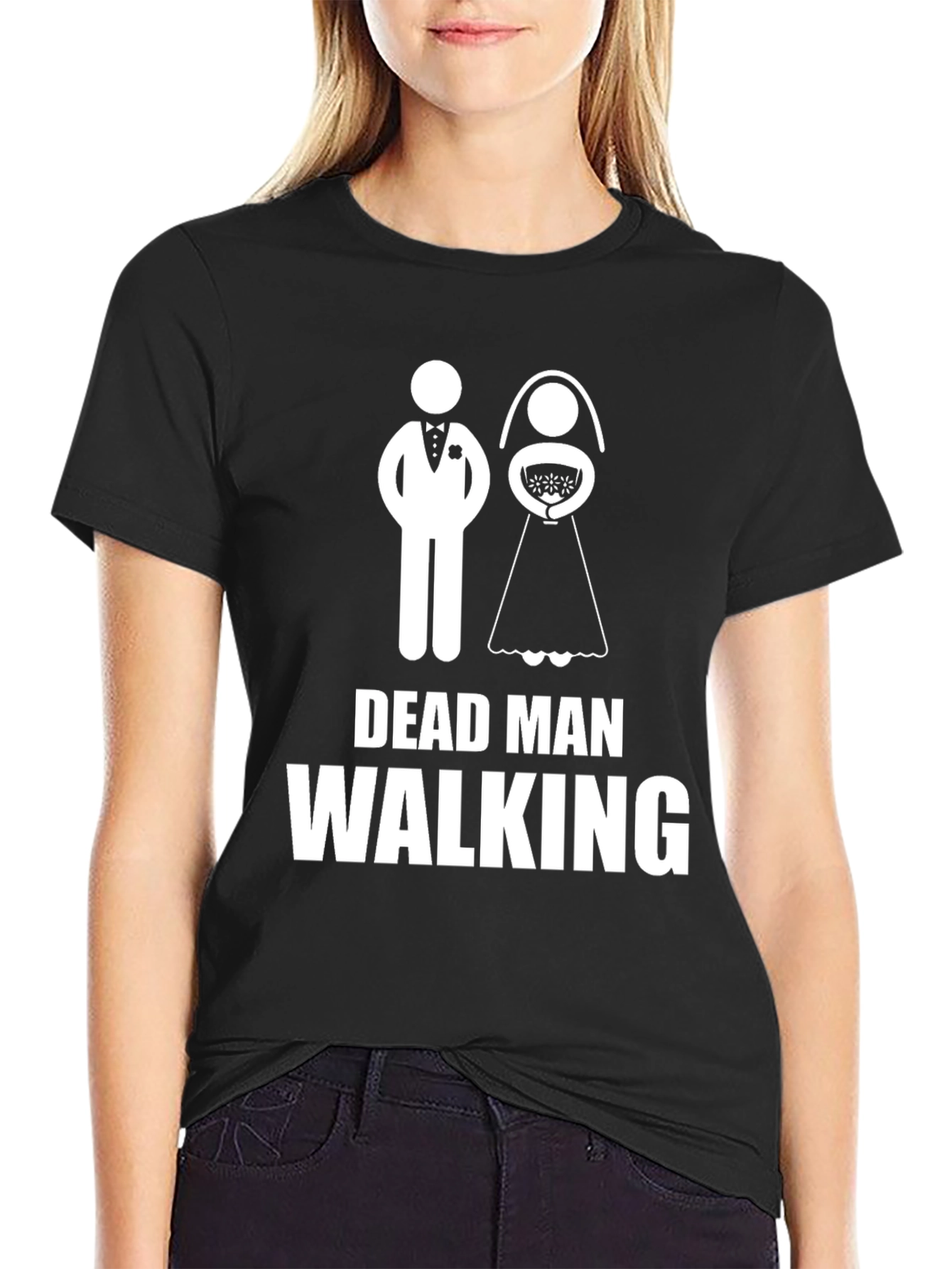 Dead Man Walking Wedding T-Shirt - Groom Humor