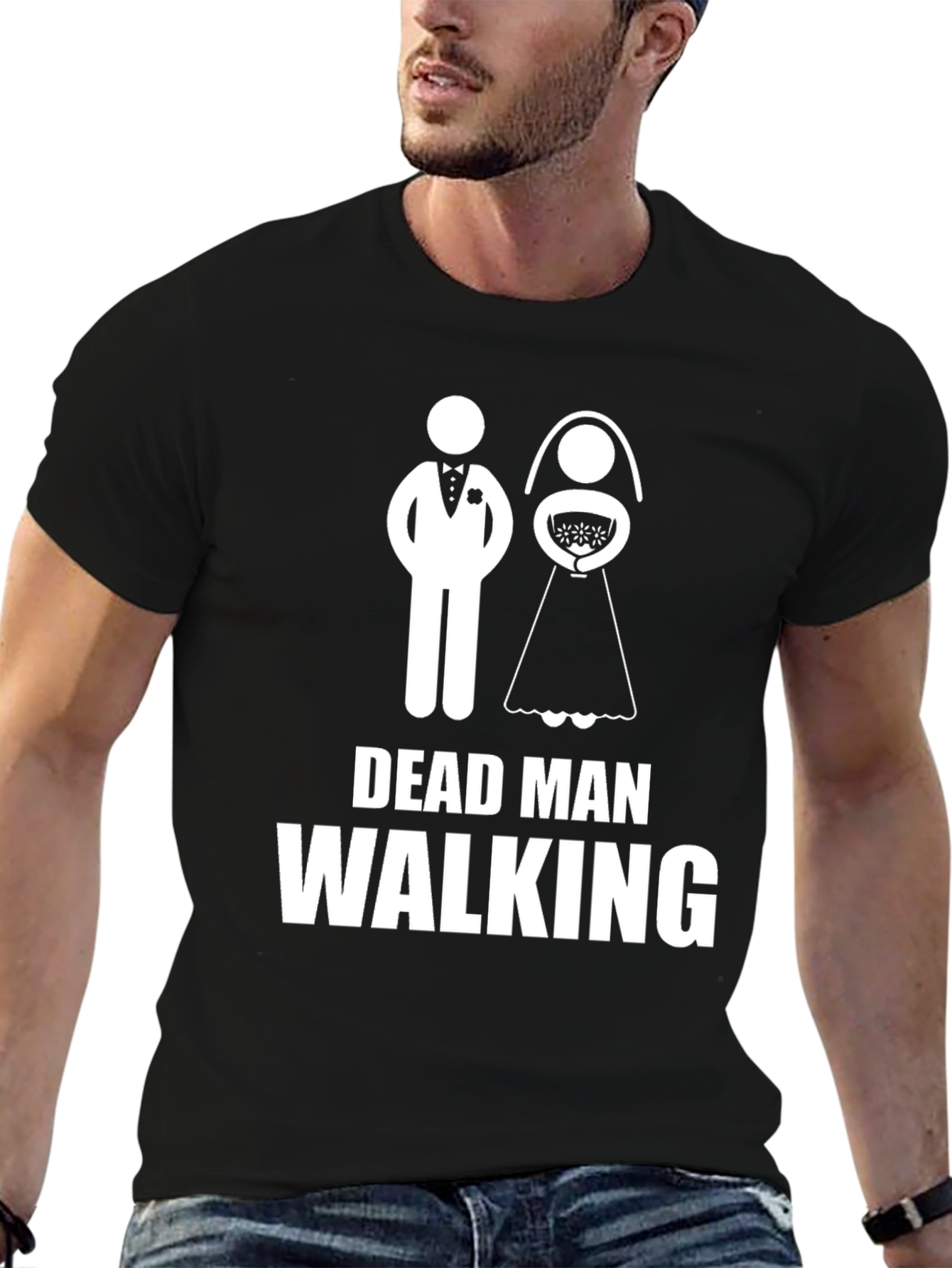 Dead Man Walking Wedding T-Shirt - Groom Humor