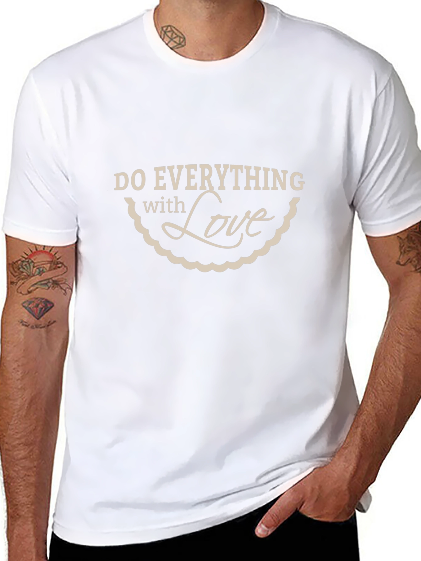 Do Everything With Love Black T-Shirt