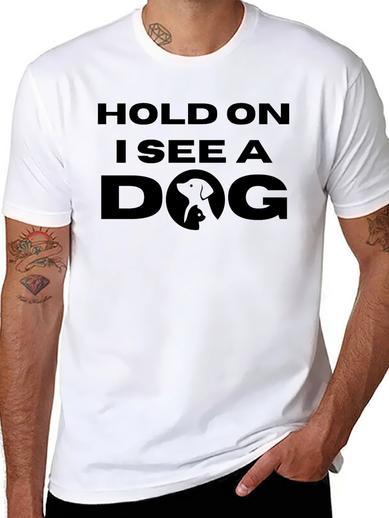 Hold On I See a Dog T-Shirt - Unisex