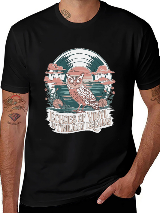 Twilight Dreams Vinyl Owl Graphic Tee