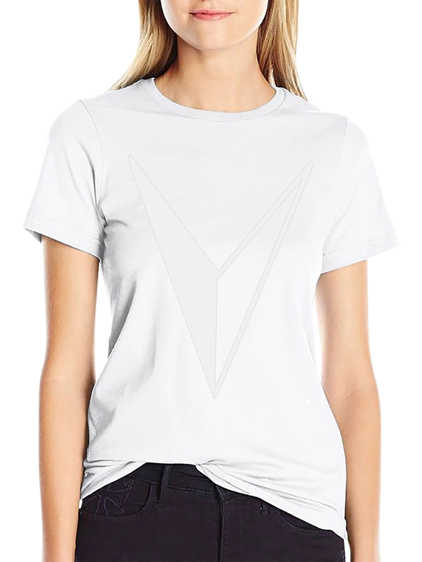Modern Geometric Arrow T-Shirt - Black