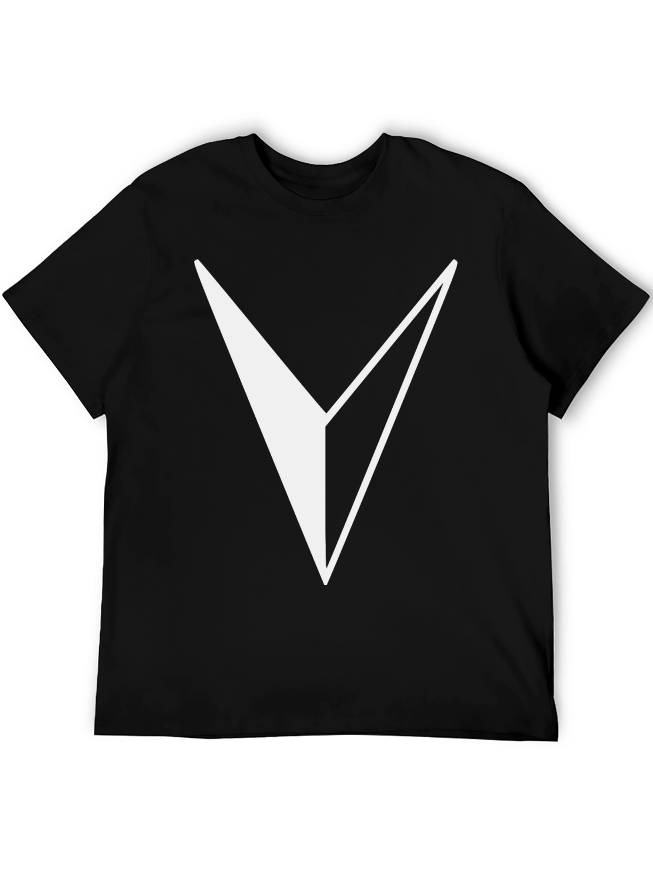 Modern Geometric Arrow T-Shirt - Black